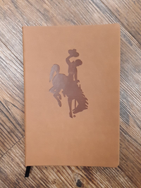 Faux Leather Bucking Horse Journal