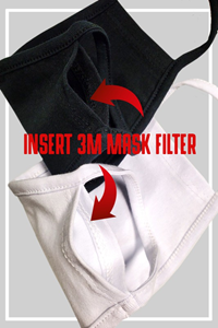 Black and White Cotton Mask 10 Pack