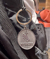 Neil Enterprises® Antique Silver Bucking Horse Wyoming Keychain
