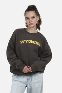 Hype and Vice® Women's Oversized Crew with Pockets Wyoming