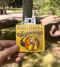 Blue 84® University of Wyoming Pete over Basketball Sticker