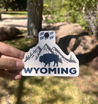 Blue 84® Mountains Over Buffalo Wyoming Sticker
