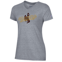 Champion® Wyoming Cowgirls Script Over Bucking Horse V-Neck