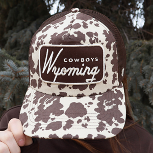 47® Wyoming Patch on Cow Print Hat